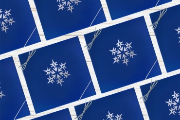 royal blue silver snowflake gift box, multi-pack